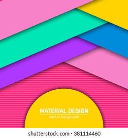Vector dark purple-blue and gray material design background. Abstract creative concept layout template. For web and mobile app, paper art illustration design. style blank, poster, booklet.