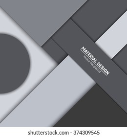 Vector dark purple-blue and grey material design background. Abstract creative concept layout template. For web and mobile app, paper art illustration design. style blank, poster, booklet.
