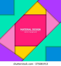 Vector dark purple-blue and grey material design background. Abstract creative concept layout template. For web and mobile app, paper art illustration design. style blank, poster, booklet.
