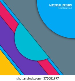 Vector dark purple-blue and grey material design background. Abstract creative concept layout template. For web and mobile app, paper art illustration design. style blank, poster, booklet.