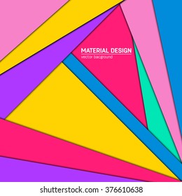 Vector dark purple-blue and grey material design background. Abstract creative concept layout template. For web and mobile app, paper art illustration design. style blank, poster, booklet.