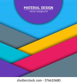 Vector dark purple-blue and grey material design background. Abstract creative concept layout template. For web and mobile app, paper art illustration design. style blank, poster, booklet.