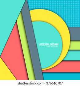 Vector dark purple-blue and grey material design background. Abstract creative concept layout template. For web and mobile app, paper art illustration design. style blank, poster, booklet.