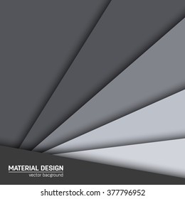 Vector dark purple-blue and grey material design background. Abstract creative concept layout template. For web and mobile app, paper art illustration design. style blank, poster, booklet.