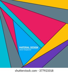 Vector dark purple-blue and grey material design background. Abstract creative concept layout template. For web and mobile app, paper art illustration design. style blank, poster, booklet.