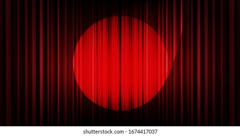 Vector Dark Red curtain background with Stage light,Hight Quality and modern style.