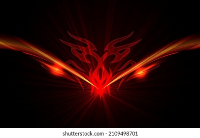 Fondo de los ojos del dragón del demonio rojo oscuro vector