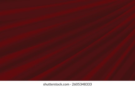 Vector. Dark red flowing fabric. Abstract gradient background. Elegant fabric.