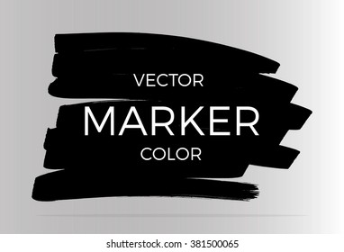 Vector dark stripes drawn with markers. Elements for design and background