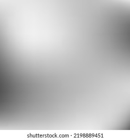 Vector Dark Trendy Monochrome Blurry Background. Silver Liquid Aluminium Metallic Gradient Mesh. Empty White Minimal Black Gradient Background. Watercolor Smooth Digital Grey Design Picture.