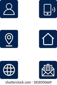 Vektor Dunkle Web-Symbole für EPS10