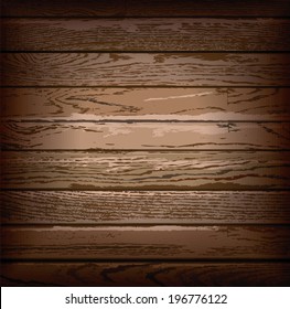 Vector dark wooden background.