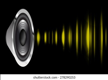 vector dark yellow sound wave, abstract pulse background. speaker. music. infographics. Technology background for computer graphic website internet and business.