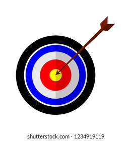 Vector of Dart and arrow icon illustration. Target business perfect shot icon 