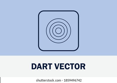 Vector del icono dardo. Aislado en un fondo pastel. Con el negocio temático, la tecnología.