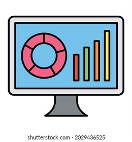 Diseño del icono de contorno relleno del panel del vector
