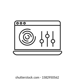 Vector Dashboard Line Icon on white background. Element for web design
