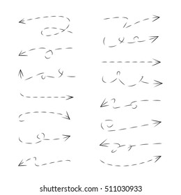 vector dashed arrows