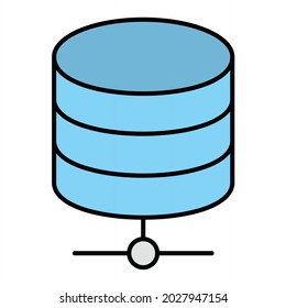 Vector Data Storage Filled Outline Icon Design
