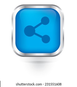 Vector database circular icon glossy button 