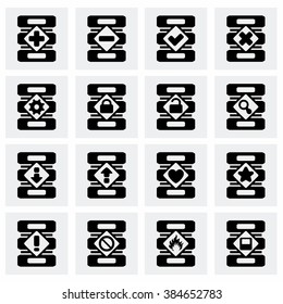 Vector Database icon set