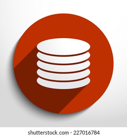 Vector database web icon. Eps 10. 