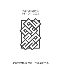 Vector is the date 03 April 2022. Uniquely made, ornament.