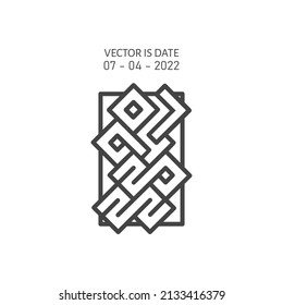 Vector is the date 07 April 2022. Uniquely made, ornament.