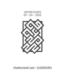 Vector is the date 09 April 2022. Uniquely made, ornament.