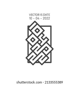 Vector is the date 10 April 2022. Uniquely made, ornament.