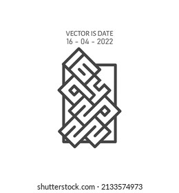 Vector is the date 16 April 2022. Uniquely made, ornament.