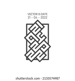 Vector is the date 21 April 2022. Uniquely made, ornament.