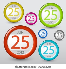 Vector date icon for your web or blog