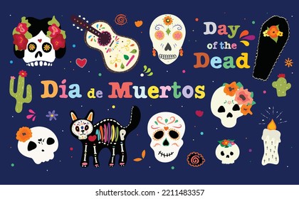 Vector of the day of the dead. Dia De Muertos vector. 