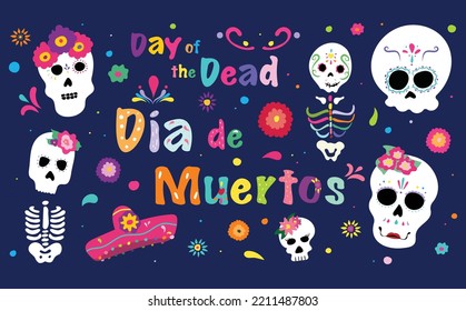 Vector of the day of the dead. Dia De Muertos vector. 