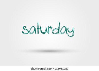 Vector  the day of week - Saturday