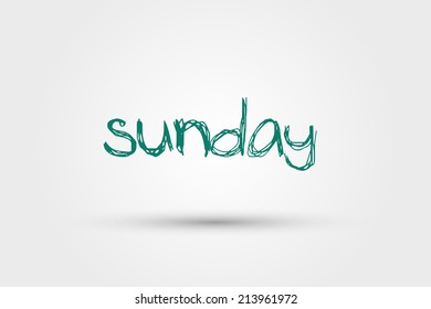 Vector  the day of week - Sunday