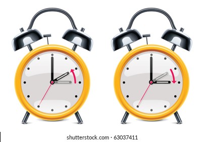 Vector daylight saving time illustration