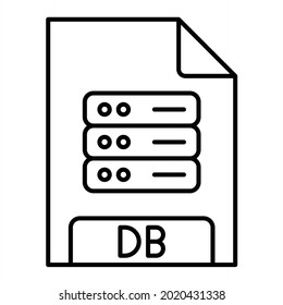 Vector DB Outline Icon Design
