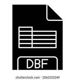  Vector DBF Glyph Icon Design
