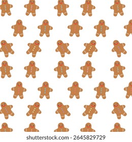 vector de galleta de jengibre adorable fondo divertido
