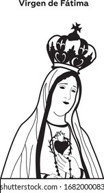 Vector de la Virgen de Fátima