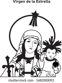 Vector de la Virgen de la Estrella