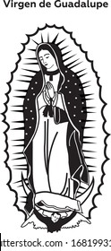 Vector de la Virgen de Guadalupe