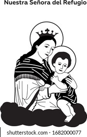 Vector de la Virgen Nuestra Señora del Refugio