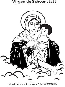 Vector de la Virgen de Schoenstatt