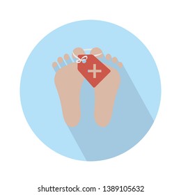 vector dead foot isolated icon