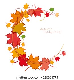 Vector dead leaves, autumn background