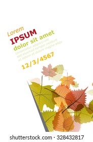  Vector dead leaves, autumn background