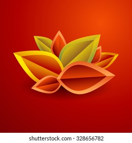  Vector dead leaves, autumn background